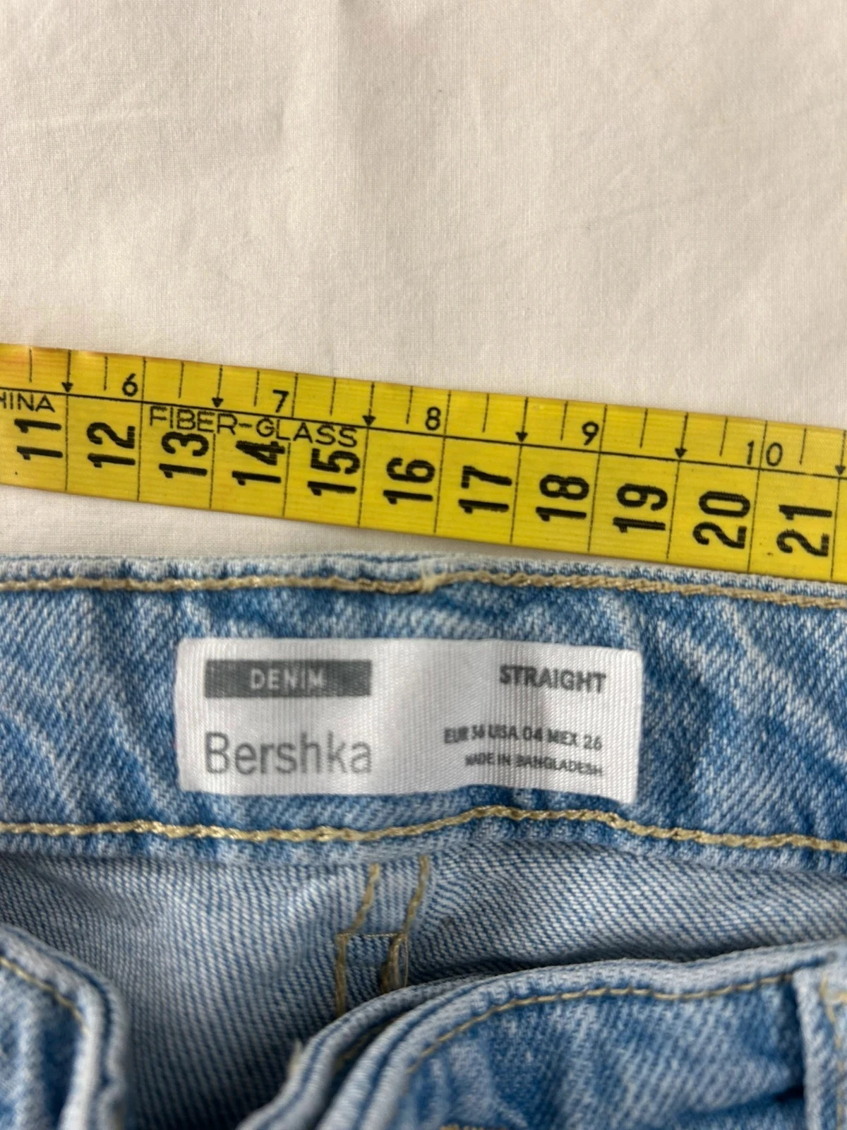 Lichtblauwe wijd uitlopende Bershka-jeans maat 36 – photo 11